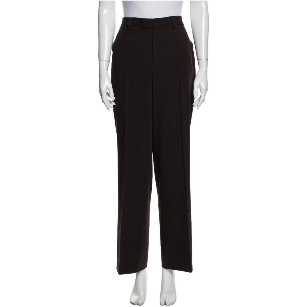 Jean Paul Gaultier femme brown wool wide leg trousers